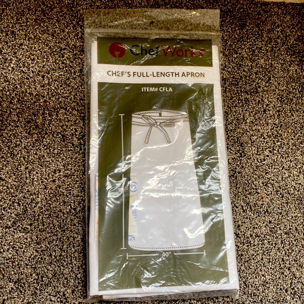 Chef works- Full length apron 38” x 40”
